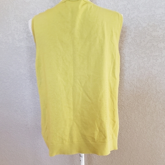 Pendelton sweater vest part silk and cotton size XL. Color lime green - Picture 5 of 8